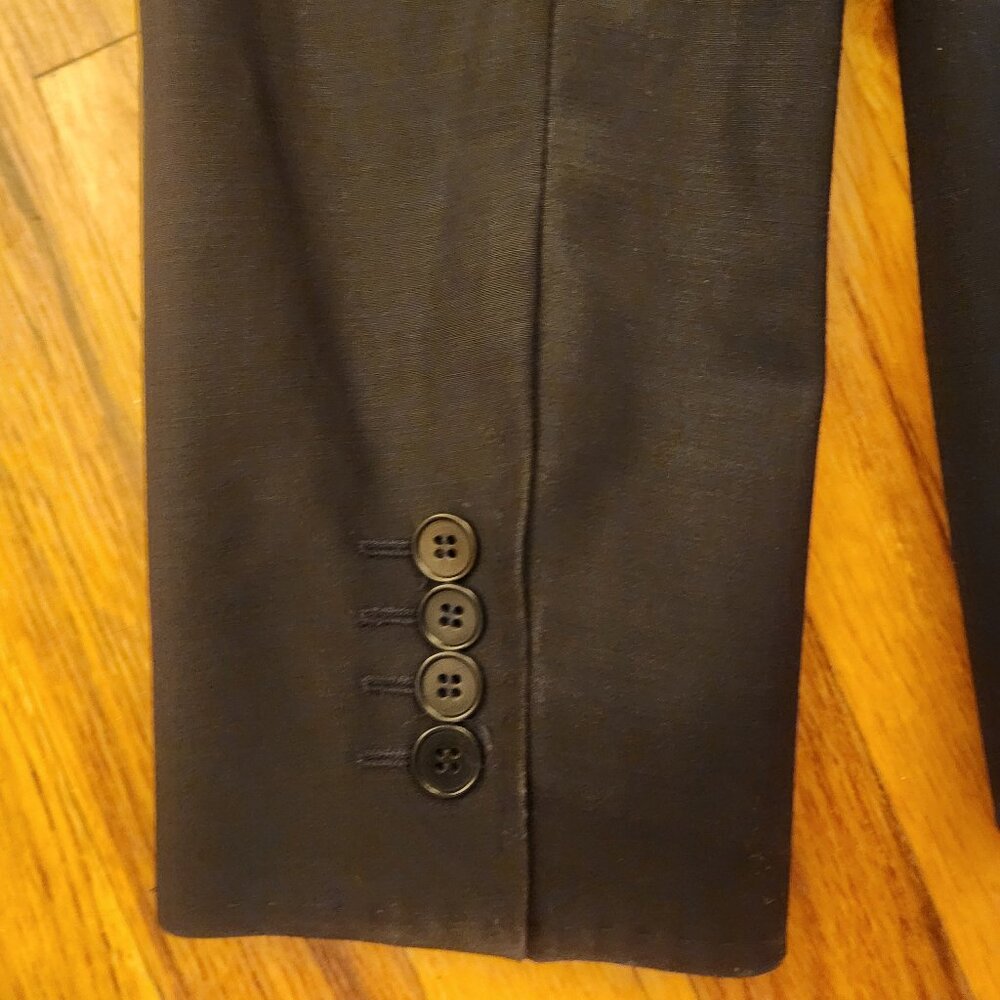 Navy Blue Talbots Boyfriend Two Button Blazer Women's Size 14L Great Condition - Picture 11 of 15